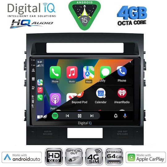 Digital IQ Ηχοσύστημα Αυτοκινήτου για Toyota Hilux 2005-2016 με A/C (Bluetooth/USB/WiFi/GPS/Apple-Carplay/Android-Auto) με Οθόνη Αφής 9"