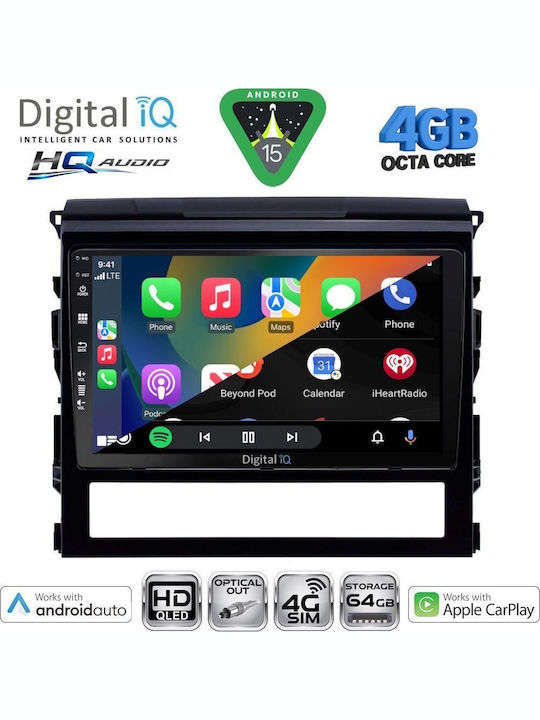 Digital IQ Car Audio System for Toyota Land Cruiser 2016-2019 Bluetooth USB WiFi GPS Apple CarPlay Android Auto with 9" Touch Screen