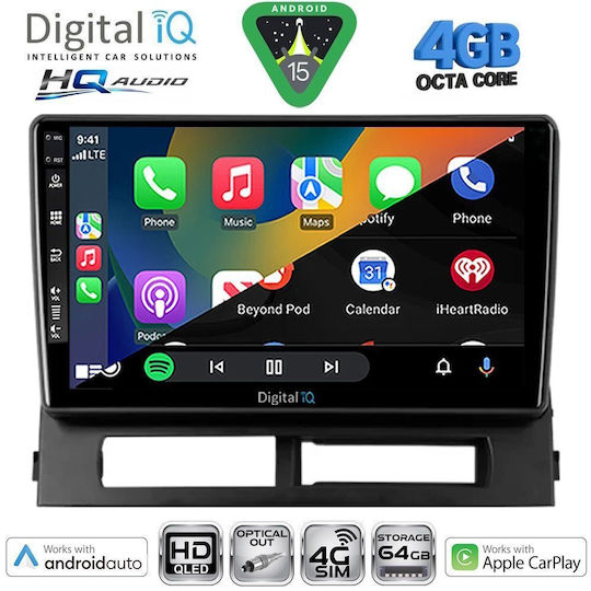 Digital IQ Car Audio System for Toyota Prius 2003-2009 with Clima (Bluetooth/USB/WiFi/GPS/Apple CarPlay/Android Auto) with 9" Touch Screen