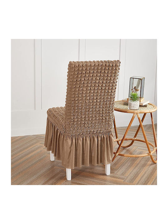 Rebeka Home Elastische Abdeckungen Für Stuhl Braun 6Stücke