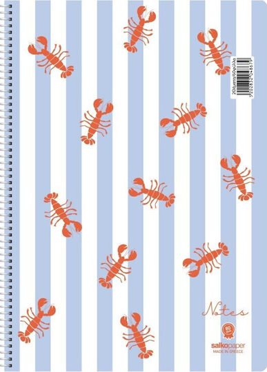 Salko Paper Spiral Ruled Notebook A4 90 Paper Sheets 3 Subjects