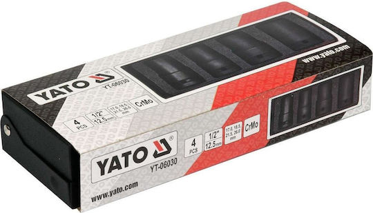 Yato Steckdosen mit Rahmen Gastgeber 1/2" Set 4Stücke