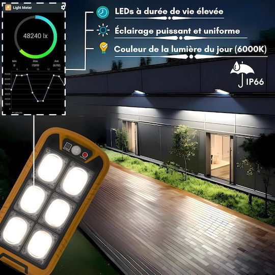 Lampa Комплект 2 Соларни Фенера 150W 4500lm с Датчик за Движение и Дистанционно IP66