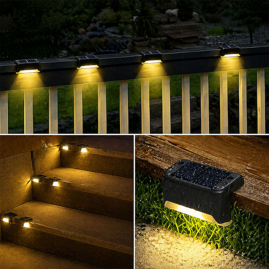 Redline Set 4 Solarleuchten 1W Warmes Weiß 3000K mit Bewegungssensor und Fotowiderstand IP44