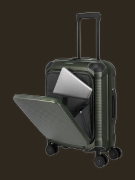 Travelite Βαλίτσα Ταξιδίου Καμπίνας Σκληρή Χακί Ύψους 55εκ.