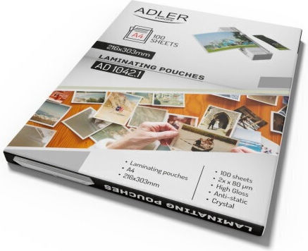 Adler Пластмасова Желатинка За Пластмасово Покритие A4 80 Микрона