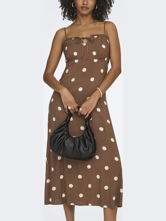 Life Sommer Midi Damenkleid Cocoa Braune Mehrfarbig