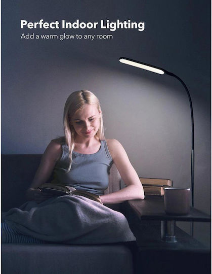 TaoTronics Lampadar LED Înălțime 173 cm cu Lumină Albă Reglabilă 550 lm Negru
