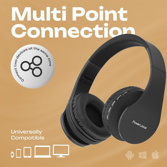 PowerLocus Căști Audio Wireless Cu Fir Over Ear Cu Radio Cu 15 Ore Autonomie Negre