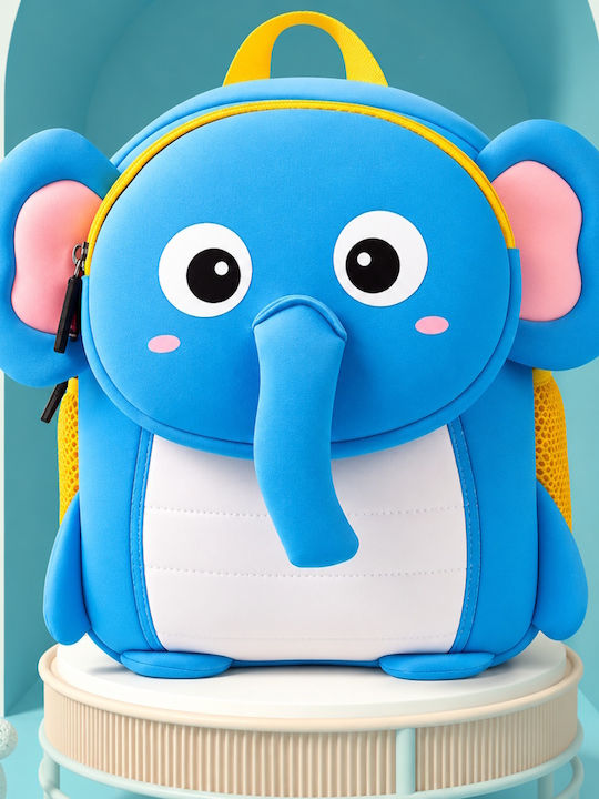 Giggles & Co. 3D Elephant Kindergarten Backpack Grey with Water Bottle Holder