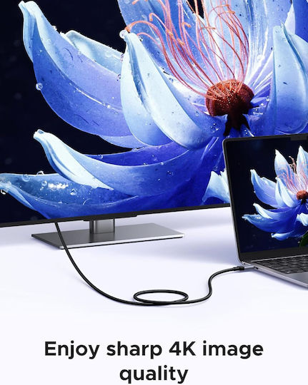 Ugreen Cablu video USB 3.1 USB-C tată - USB-C 100W PD Negru 1m 35767