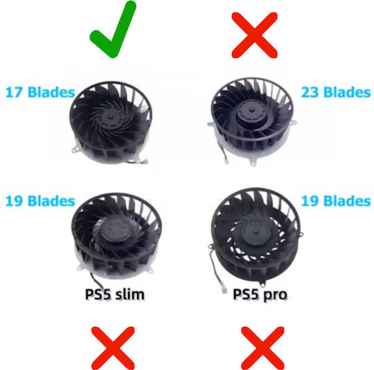 Console Cpu Cooling Fan Sony Playstation 5 Ps5 Disc Edition Cfi-1000a Cfi-1015a Cfi-1100a Cfi-1115a Digital Edition Cfi-1000b Cfi-1015b Cfi-1100b Cfi-1115b Nidec Lyp1240hgg4e 12v 2.5a 3pin 17 Blades Code 81758