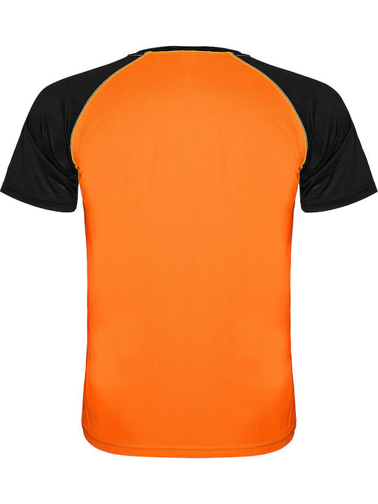 Roly Indianapolis Ανδρικό Διαφημιστικό T-shirt Κοντομάνικο σε Πορτοκαλί Χρώμα