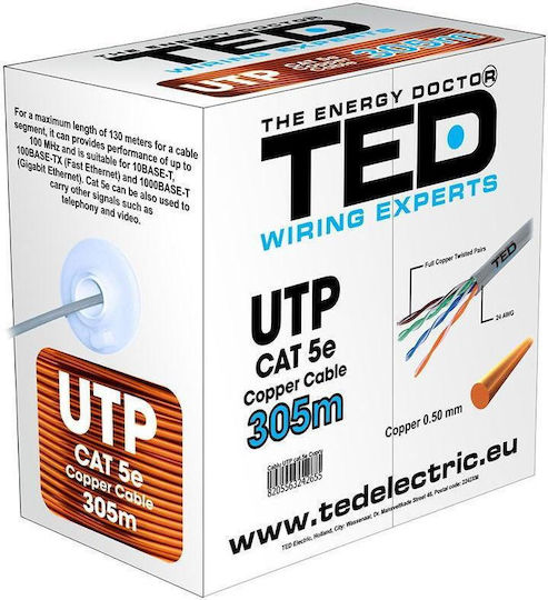 UTP Кабел Ted Electric Kab-ted4 Кат.5 Мед 305 М