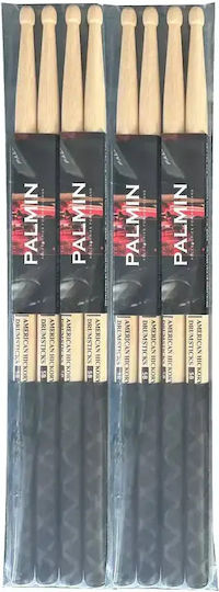 Palmin Palmin-dstick-pb4 Palmin Drumstick Premium Ah-5b Four Pairs 110gr American Hickory