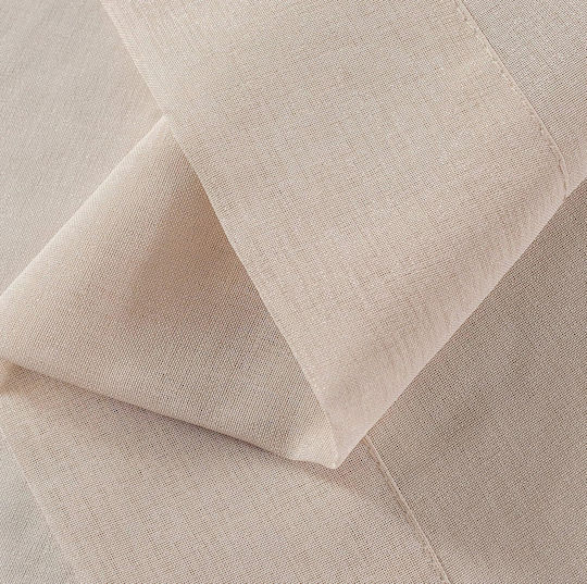 Cucraf Set Perdele Fereastra Cu Capse Bej 140x160cm