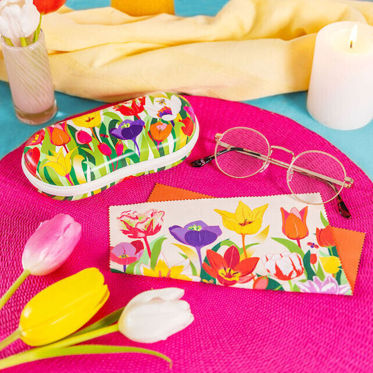 Pylones Hard Glasses Voyage Tulipes Zipper Eyeglass Case