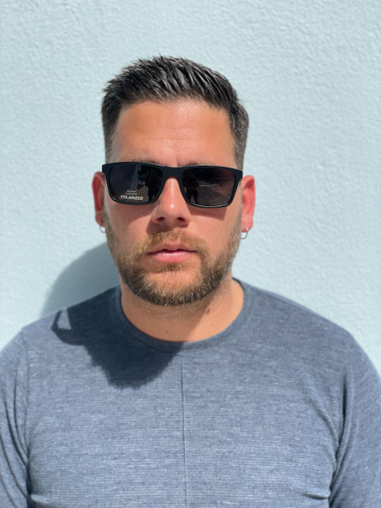 Monte Napoleone Unisex Sunglasses with Black Frame and Grey Lenses MN.014114