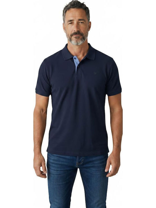 Kurzarm Herrenbluse Marineblau