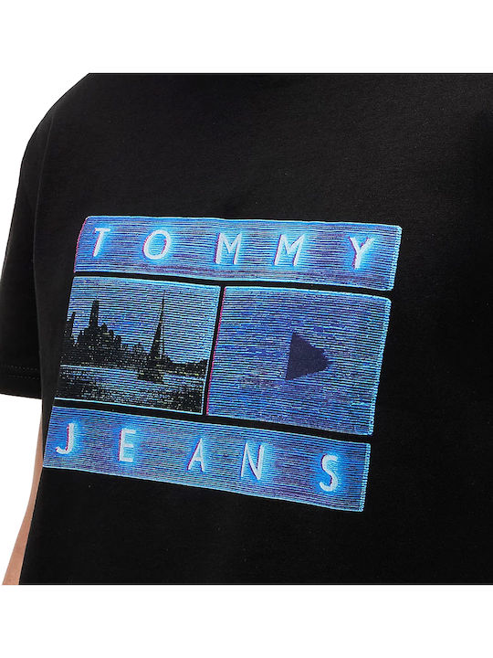T-Shirt Schwarz-Blau