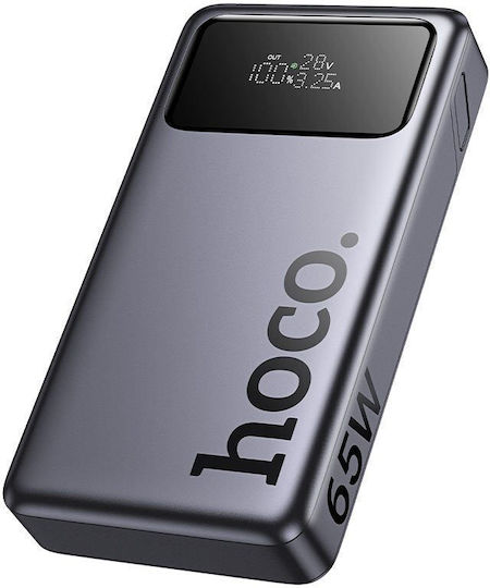 Hoco Q40 Leader Power Bank 25000mAh 65W με Θύρα USB-A και 2 Θύρες USB-C Power Delivery / Quick Charge 2.0 / Quick Charge 3.0 Γκρι