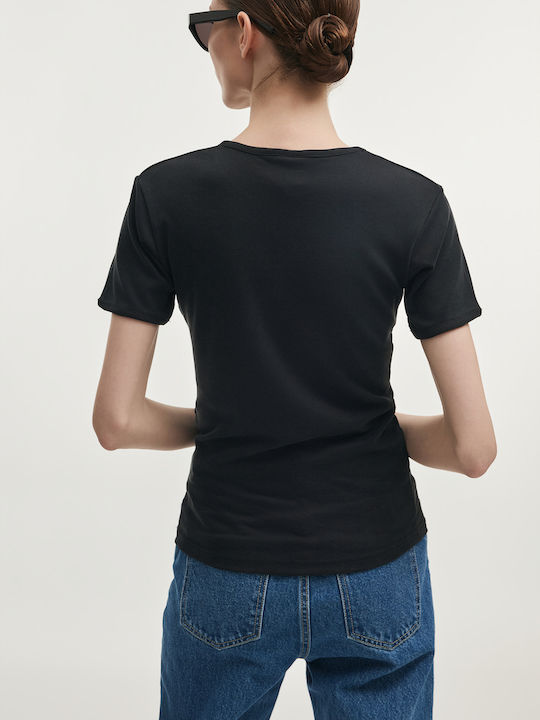 Women's Sports Top Fast Drying Black