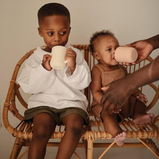 Mushie Toddler Cup with Handle and Straw Silicone 175ml for 6m+