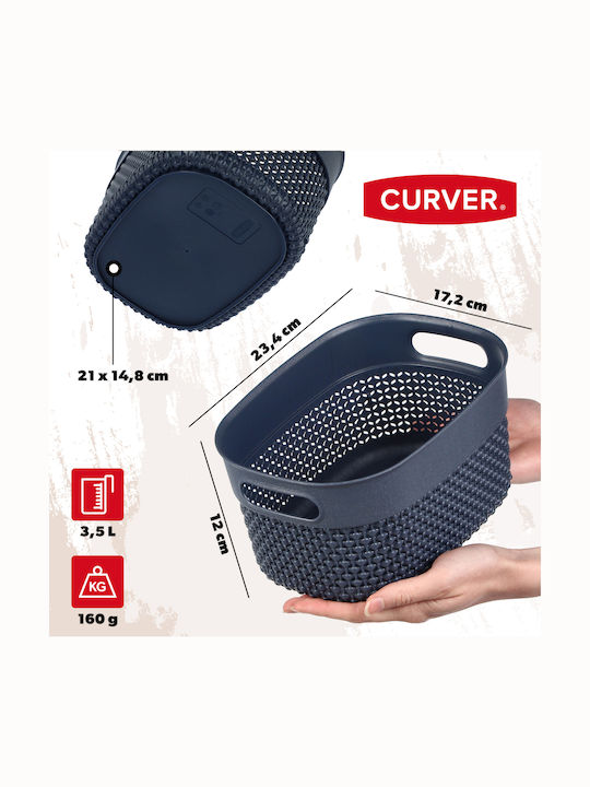 Curver Storage Basket Blue 3.5lt