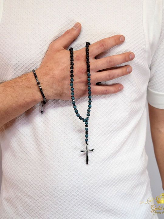 Chrysostomos Ανδρικό Βραχιόλι Μακραμέ από Κορδόνι