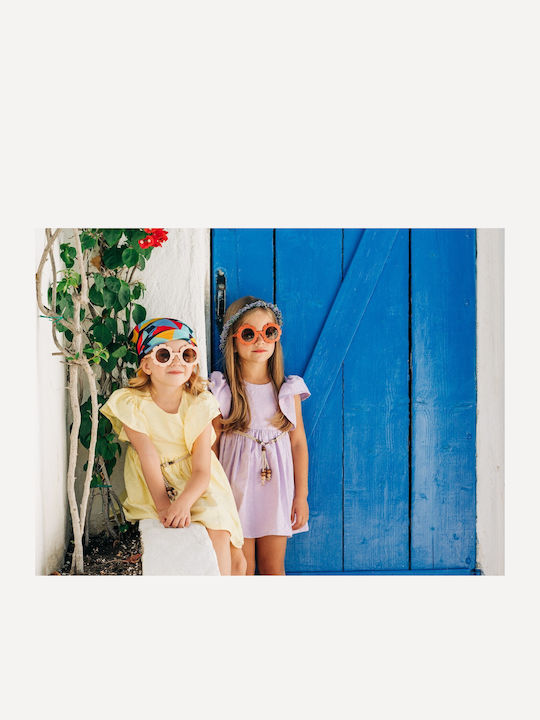 All Yellow Children's Dress Short Sleeve Set with Accessories Rose Yellow