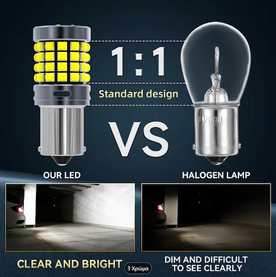 Car Lamp P21W / BA15S Canbus LED Orange 12-24V