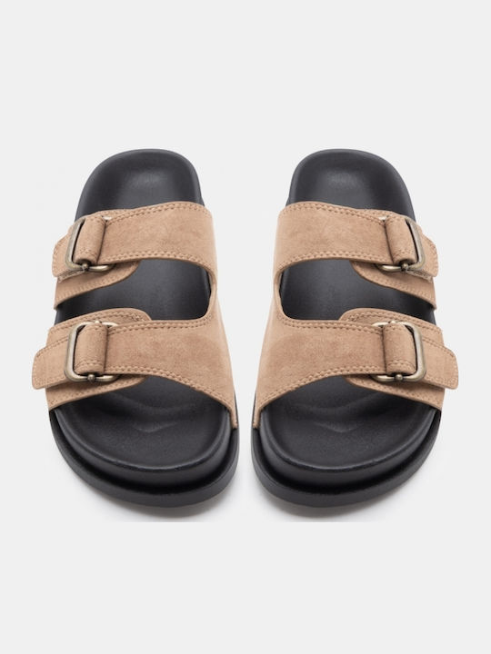 Flache Sandalen Für Damen Flatforms Beigen