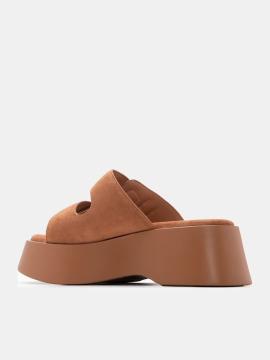 Sandale Casual Damă Flatforme Maro