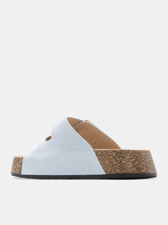Damen Flatforms Hellblau