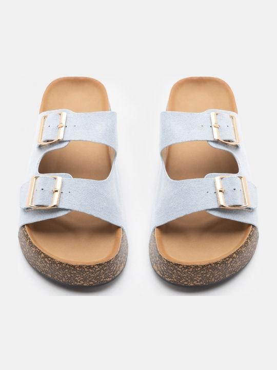 Damen Flatforms Hellblau