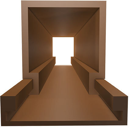 1432.22 1432.22 25xh25 Self-Adhesive Channel Walnut Pack of 40 Pieces