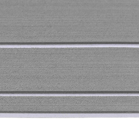 Boat Mat Striped Light Gray White 240 x 60 Cm Eva 42046775 Brown