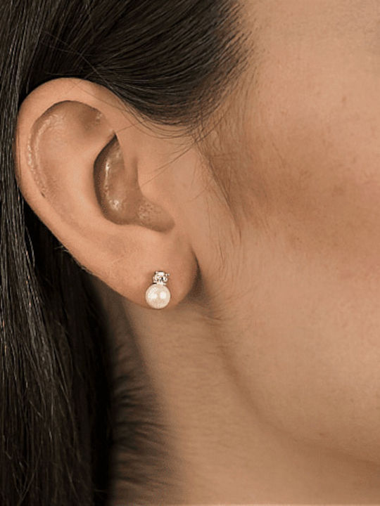Verame Silver Earrings with Stones and Pearls