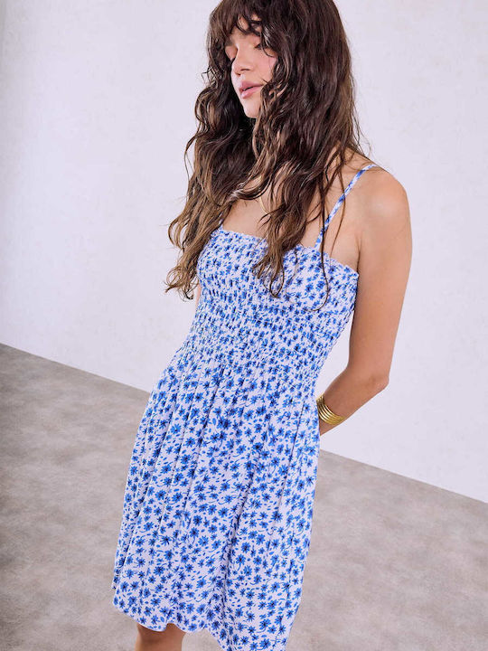 Celestino Rochie Mini Cu Smock Alb Pentru Femei