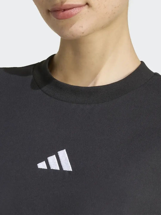 Essentials 3-stripes Καλοκαιρινό Mini Αθλητικό Φόρεμα T-shirt Κοντομάνικο Black/white