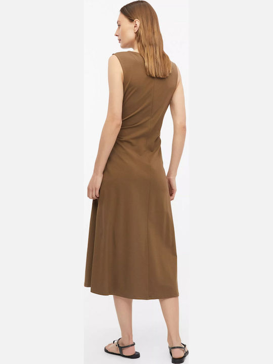 Summer Midi Dress with Drape 8918