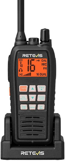 Retevis RM15 Stație Radio Emisie-Recepție Fără Fir VHF Marine 5W în Culoare Roșie