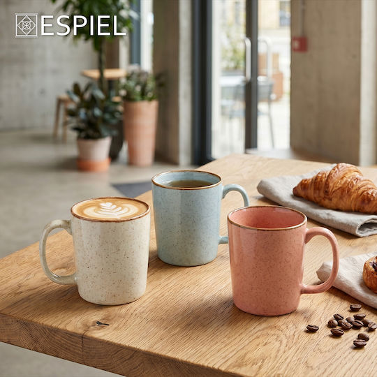 Espiel Essentials Κούπα Κεραμική Μπλε 330ml 6τμχ