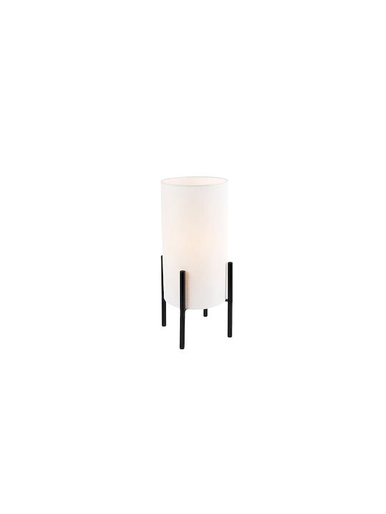 VK Lighting Fabric Table Lamp for E27 Socket with White Shade and Base