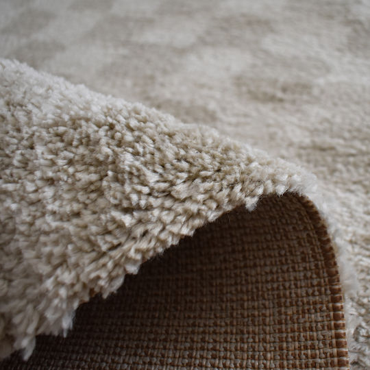 Zottelig Noelia Wohnzimmer Teppich Rechteckig Ecru Beige 120x170cm