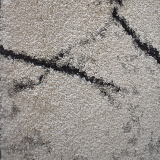 Frieze Abstract Living Room Rug Rectangular Cream/Grey 120x170cm