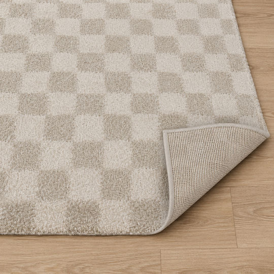 Zottelig Noelia Wohnzimmer Teppich Rechteckig Ecru Beige 120x170cm