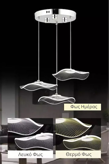 SteweHome Κρεμαστό Φωτιστικό Ασημί 60x60εκ. SteweHome Κρεμαστό Φωτιστικό Ασημί 60x60εκ.