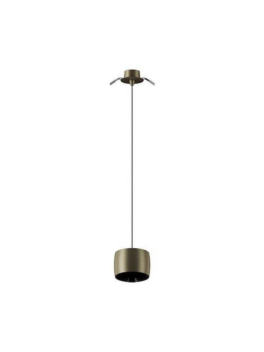 VK Lighting Κρεμαστό Φωτιστικό Μπρούτζινο LED με Θερμό Λευκό Φως