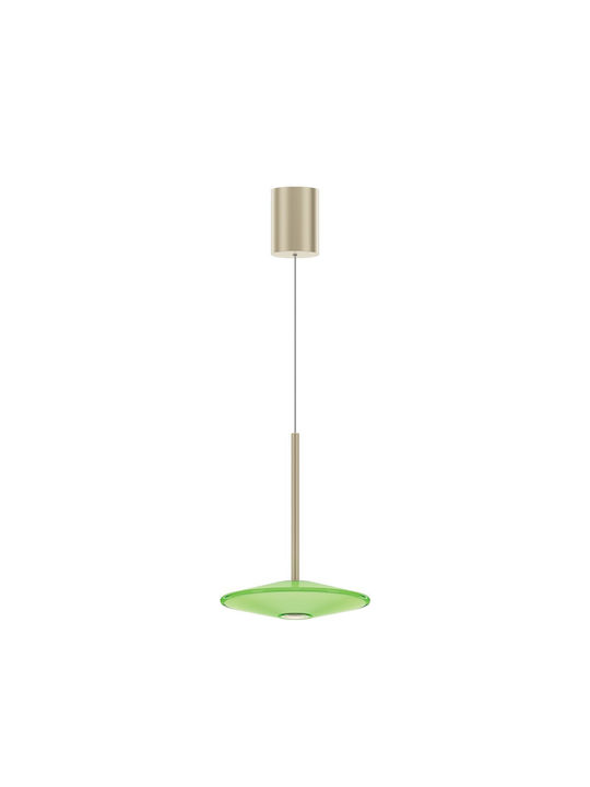 VK Lighting Green LED Pendant Ceiling Light with Warm White Light